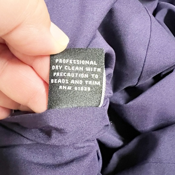 Rickie Freeman for Teri Jon Purple Tweed Pearl Accented Short Sleeve Midi Dress - Picture 4 of 6